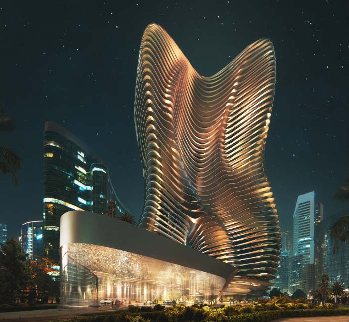 Exterior of Buggatti residences